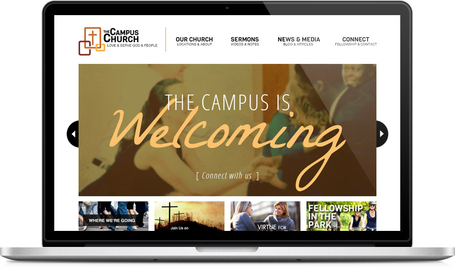 Photo slides on the front