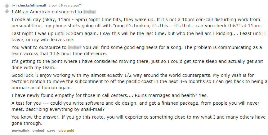 outsourcing development to third party