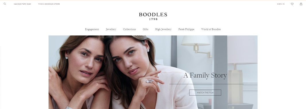Boodles ecommerce magento website