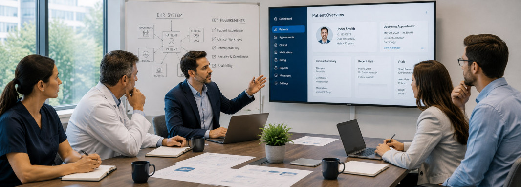 Custom EHR development planning session