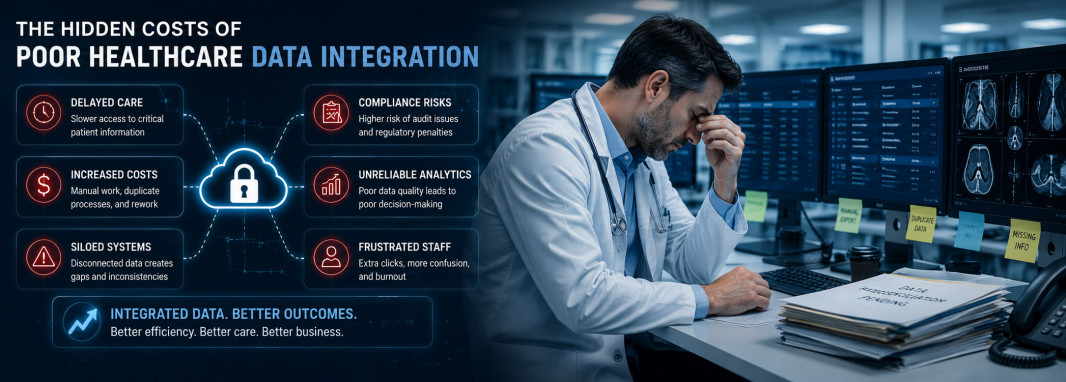 Healthcare professionals working with disconnected medical systems and fragmented patient data