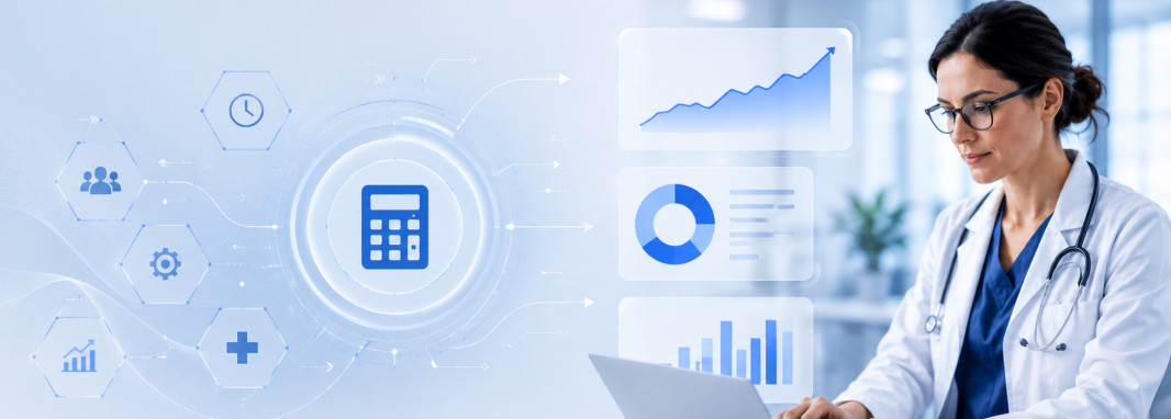 Healthcare professional using workflow automation ROI calculator
