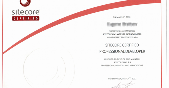 ASP.NET Sitecore Certified Developers