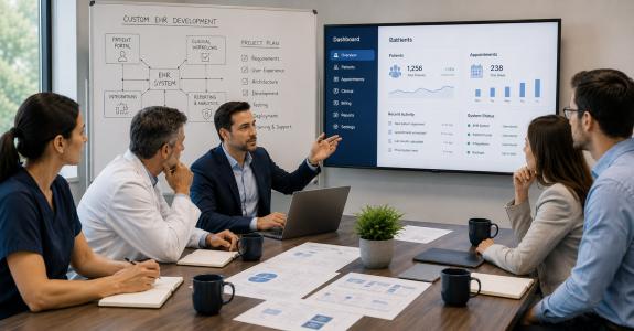 Custom EHR development planning session