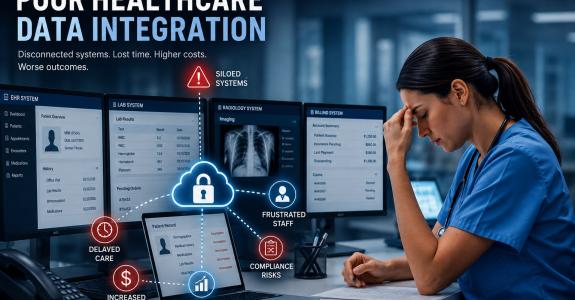 Healthcare professionals working with disconnected medical systems and fragmented patient data